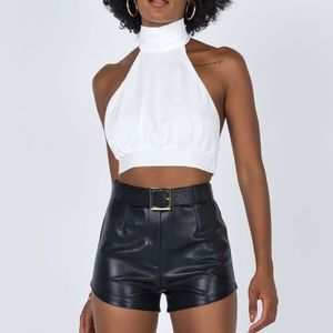 Princess Polly Siena Faux Leather Shorts